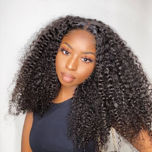 HD Lace Wigs Glueless Kinky Curly Wigs 4x4 Lace Closure Wigs