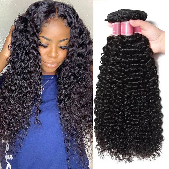 Deep Curly Virgin Hair Weave Unprocessed Deep Curly Human Hair 3 Bundles