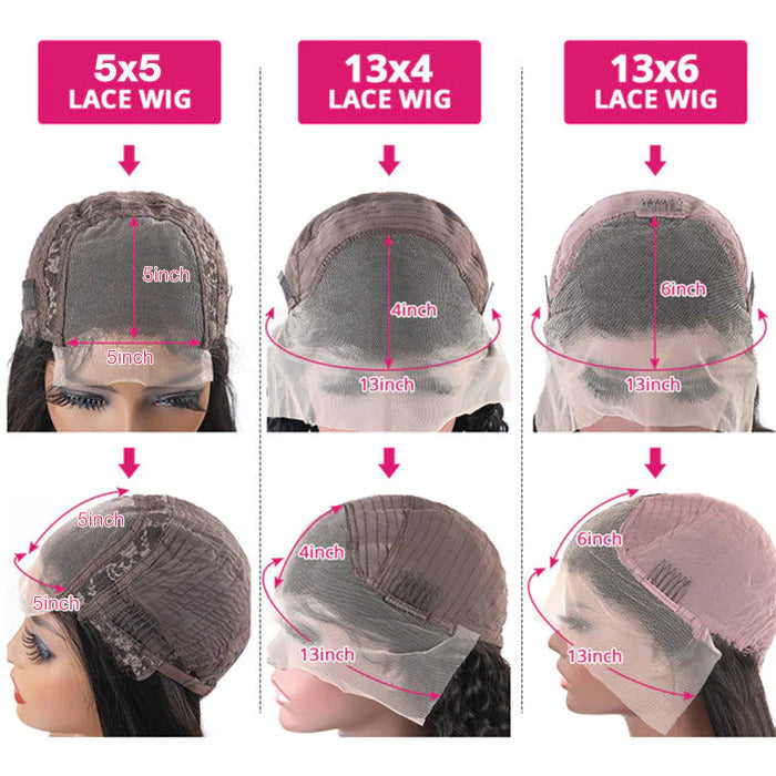 Type 4C Edges Reddish Brown Kinky Straight HD Lace Front Wig Glueless Yaki Human Hair Wigs