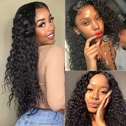 Deep Wave 5x5 HD Lace Human Hair Wigs Pre Plucked 150%/180%/220% Density Lace Closure Wig