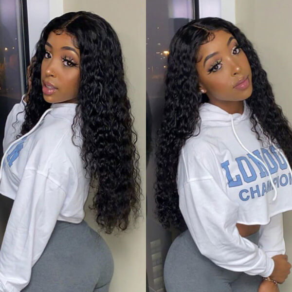 Deep Wave 5x5 HD Lace Human Hair Wigs Pre Plucked 150%/180%/220% Density Lace Closure Wig