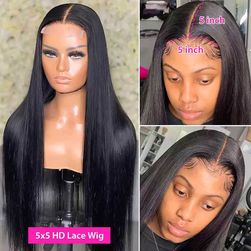 20"=$99 Straight Wigs 5*5 HD Transparent Lace Wigs Special Offer