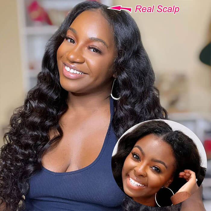 Beginner Friendly V Part Body Wave Wig No Leave Out Super Natural Human Hair Wig