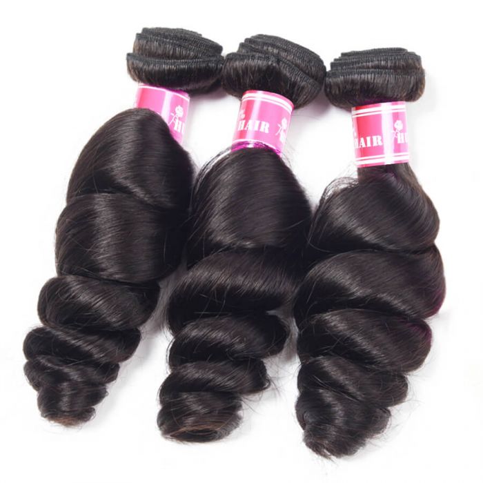 Loose Wave Virgin Human Hair 3 Bundles 100% Unprocessed Virgin Human Hair Extension