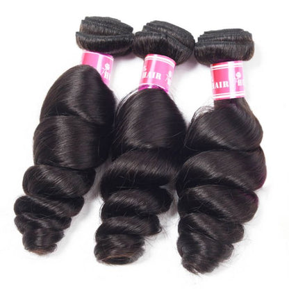 Loose Wave Virgin Human Hair 3 Bundles 100% Unprocessed Virgin Human Hair Extension