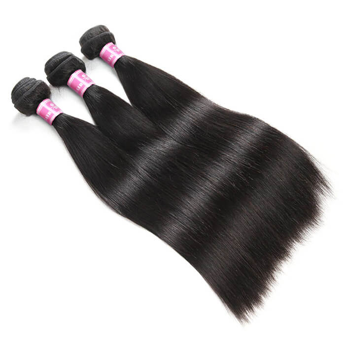 Straight Virgin Human Hair 3 Bundles 100% Unprocessed Virgin Human Hair Extension