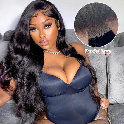 Upgrade Put On And Go 8×5/13x4 Glueless Lace Wig Pre-cut Lace Body Wave HD Lace Closure Wig Beginnger Friendly