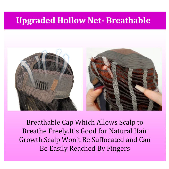 (Air Cap) 4x4/13x4 Pre-Cut Lace Wig Put On And Go Curly Human Hair Wig with Breathable Cap Beginner Wig