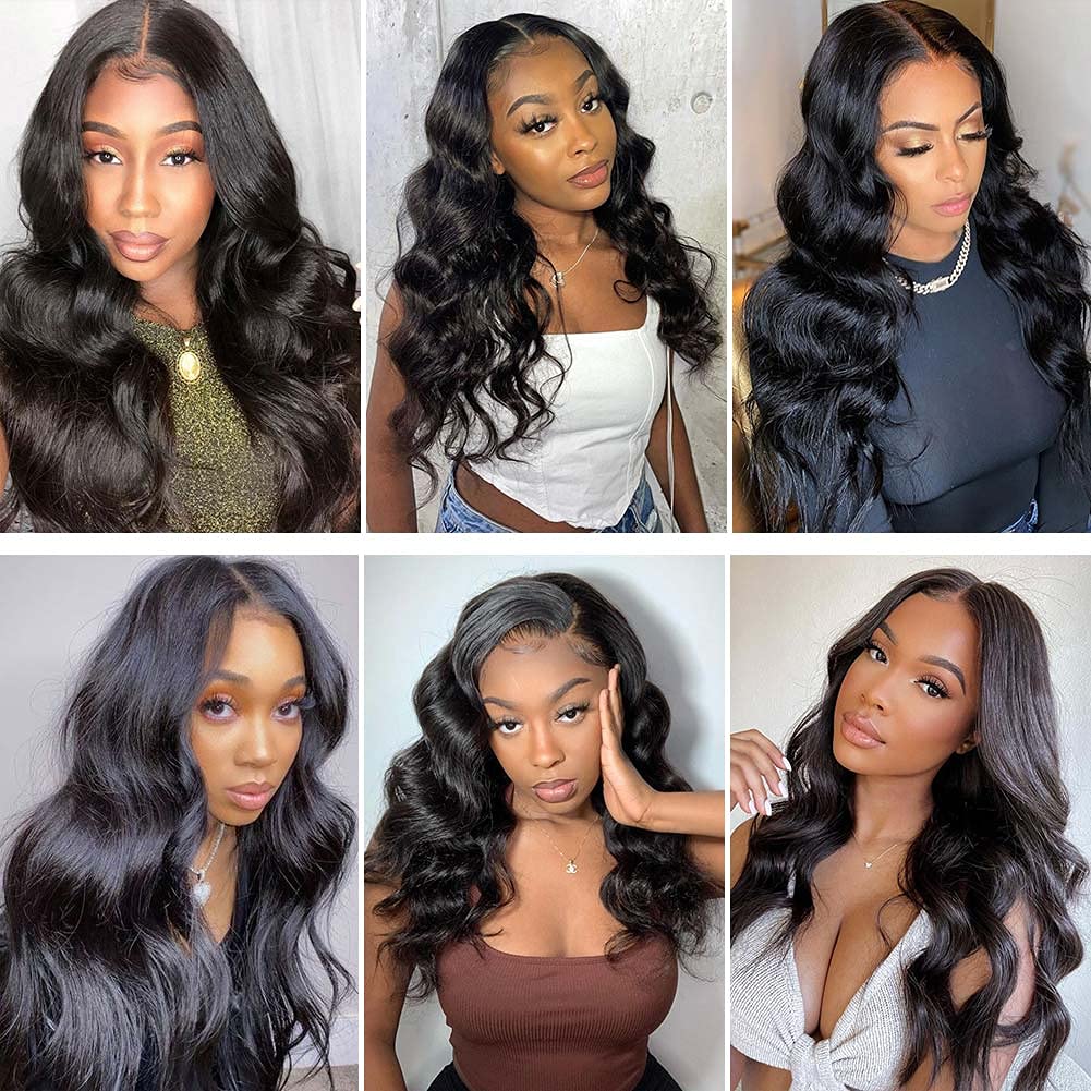 20''=$89 4X4 HD Transparent Lace Closure Wigs Body Wave Wig Pre Plucked With Baby Hair Special Offer
