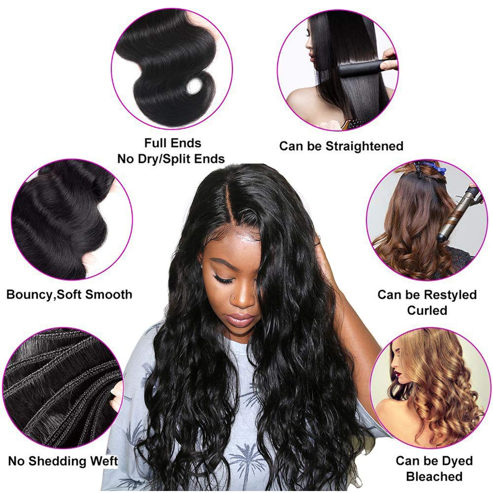 Loose Wave Virgin Human Hair 3 Bundles 100% Unprocessed Virgin Human Hair Extension