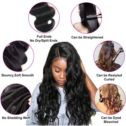 Loose Wave Virgin Human Hair 3 Bundles 100% Unprocessed Virgin Human Hair Extension