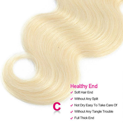 Brazilian Hair T1b/613 Blonde Ombre Hair Body Wave 3 Bundles Human Hair Weaves