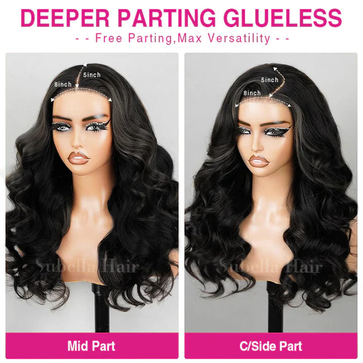 Upgrade Put On And Go 8×5/13x4 Glueless Lace Wig Pre-cut Lace Body Wave HD Lace Closure Wig Beginnger Friendly