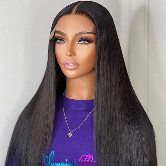 8*5 Pre Cut HD Lace Closure Wigs Straight/Body Wave Glueless Put On And Go Wig Pre Bleached Knots