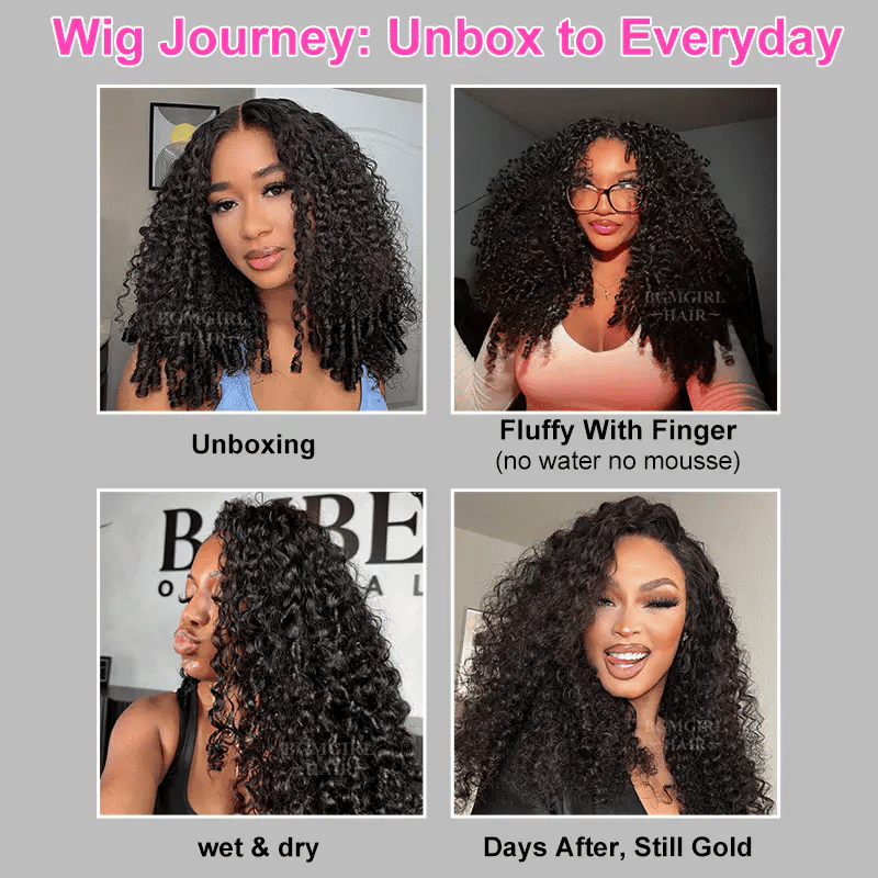 9x6 Burmese Curly M-cap Draw String Wear Go Wig HD Lace Bleached Knots Glueless Wig | BGMgirl Hair