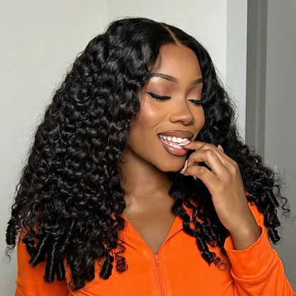 9x6 Burmese Curly M-cap Draw String Wear Go Wig HD Lace Bleached Knots Glueless Wig | BGMgirl Hair