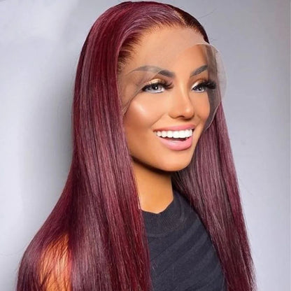 20"=$149 99J Burgundy Red Straight/Body Wave Wigs 13x4/4x4 HD Lace Front Wig Special Offer