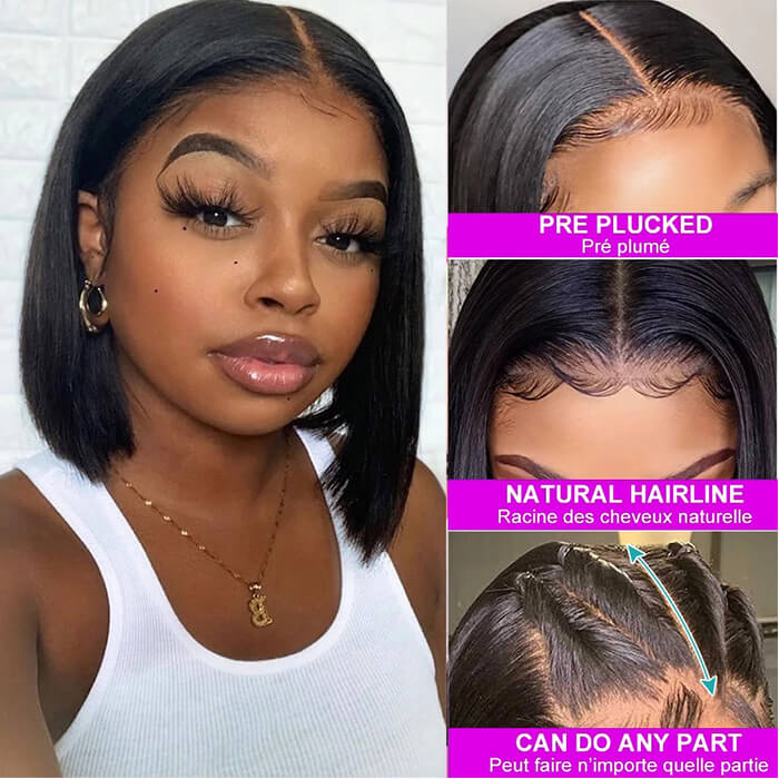 Buy One Get One Free Deep Wave 4/27 Highlight Wig + 12A Grade Straight Bob wig Special Offer