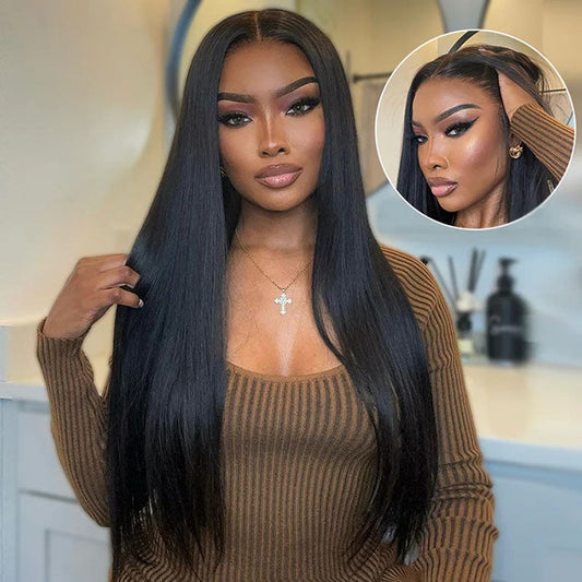 [BOGO] 13x4 HD Lace Front Wig Pre Plucked Natural Hairline Straight Human Hair Wigs for Women Special Offer