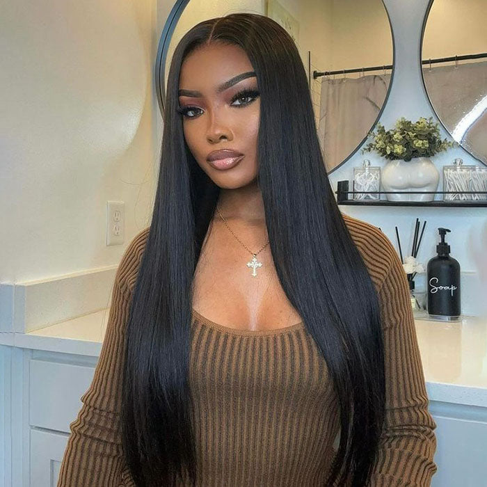 [BOGO] 13x4 HD Lace Front Wig Pre Plucked Natural Hairline Straight Human Hair Wigs for Women Special Offer
