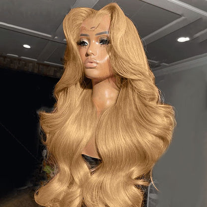 [BOGO] #27 Cameral Blonde Real Ear to Ear Lace Front Wig Colored Straight/Body Wave Human Hair Wigs Special Offer