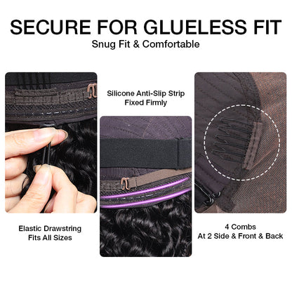 Cameral Blonde Color Boho Box Braided Wig Glueless 13x6 Full Lace Knotless Braids Wig with Curls