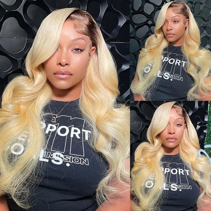 Brazilian Hair T1b/613 Blonde Ombre Hair Body Wave 3 Bundles Human Hair Weaves