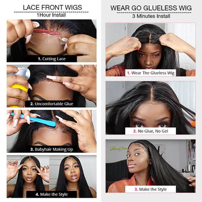 7X5 Pre Cut Wigs Glueless Deep Wave Human Hair Wigs HD Lace Closure Wigs