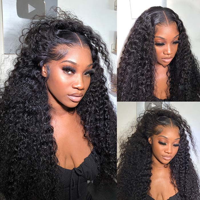 [BOGO] Curly Human Hair Lace Front Wig Skinlike 13x4 HD Lace Wig Pre Plucked Natural Hairline Special Offer
