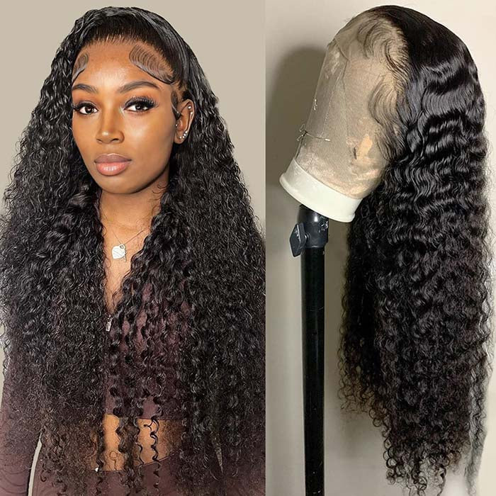 [BOGO] Curly Human Hair Lace Front Wig Skinlike 13x4 HD Lace Wig Pre Plucked Natural Hairline Special Offer