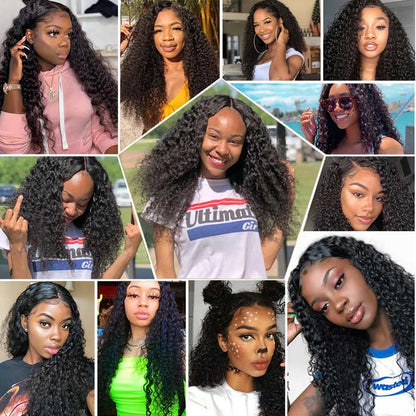 Curly Virgin Human Hair Weft 3 Bundles 100% Unprocessed Virgin Human Hair Extension