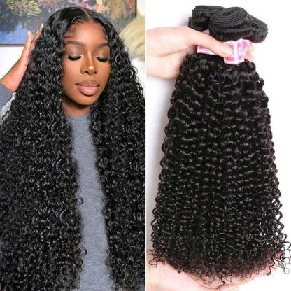 Curly Virgin Human Hair Weft 3 Bundles 100% Unprocessed Virgin Human Hair Extension