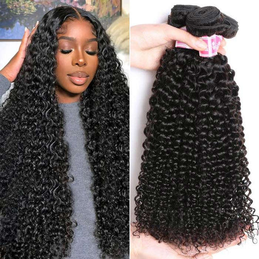 Curly Virgin Human Hair Weft 3 Bundles 100% Unprocessed Virgin Human Hair Extension