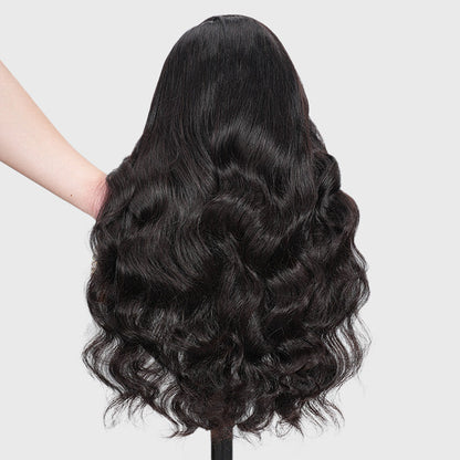 Deep Side Part Human Hair Lace Wig Body Wave HD Lace Front Wigs With Adjustable Strap