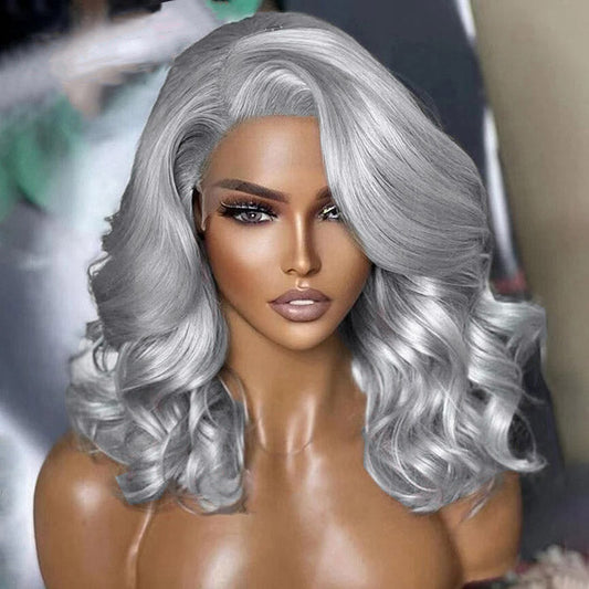Grey Body Wave Bob Wig 8x5 Pre Cut HD Lace Glueless Wig 13x4 Lace Front Colored Human Hair Short Bob Wigs