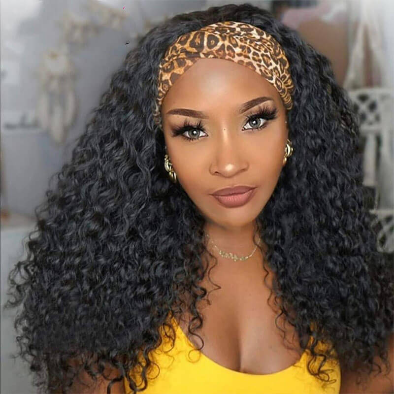 Deep Wave Headband Wigs Human Hair With Headband For Women| Beginner Friendly