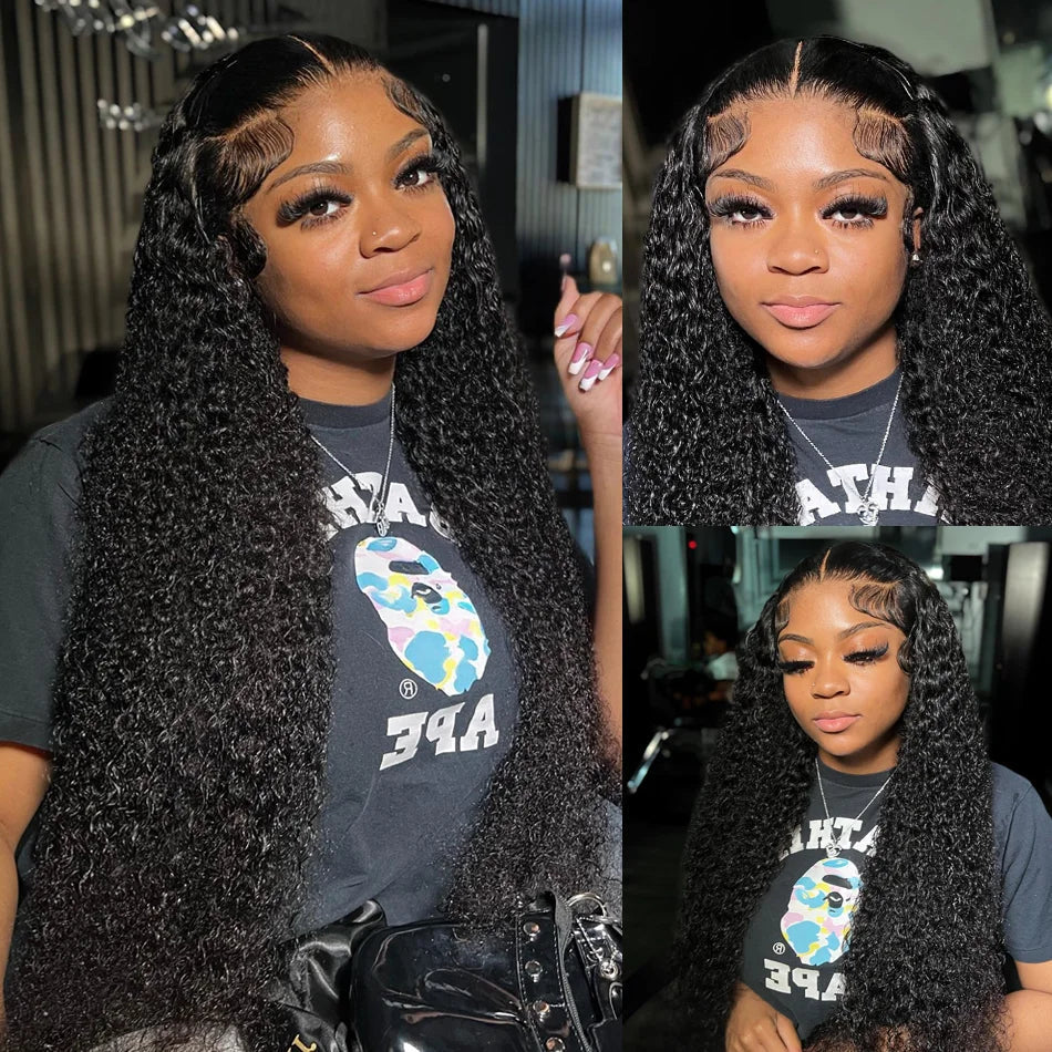 Kinky Curly Human Hair 3 Bundles With 4x4 Lace Closure