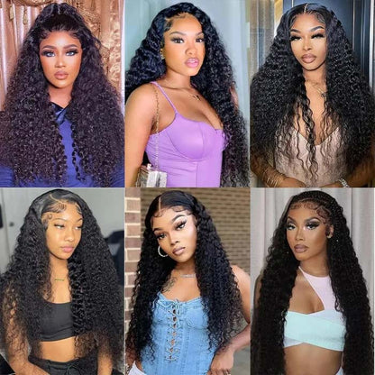 Kinky Curly Virgin Hair Weave 3 Bundles With 13*4 Lace Frontal
