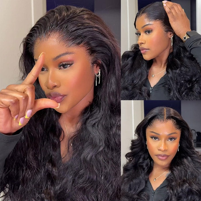 Lagos Hairline Body Wave Glueless Human Hair Wigs Widows Peak 13x4/13x6 HD Lace Front Wig