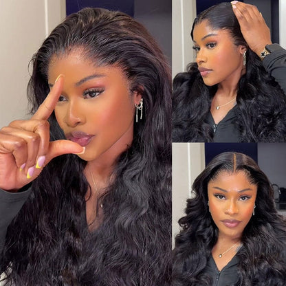 Lagos Hairline Body Wave Glueless Human Hair Wigs Widows Peak 13x4/13x6 HD Lace Front Wig