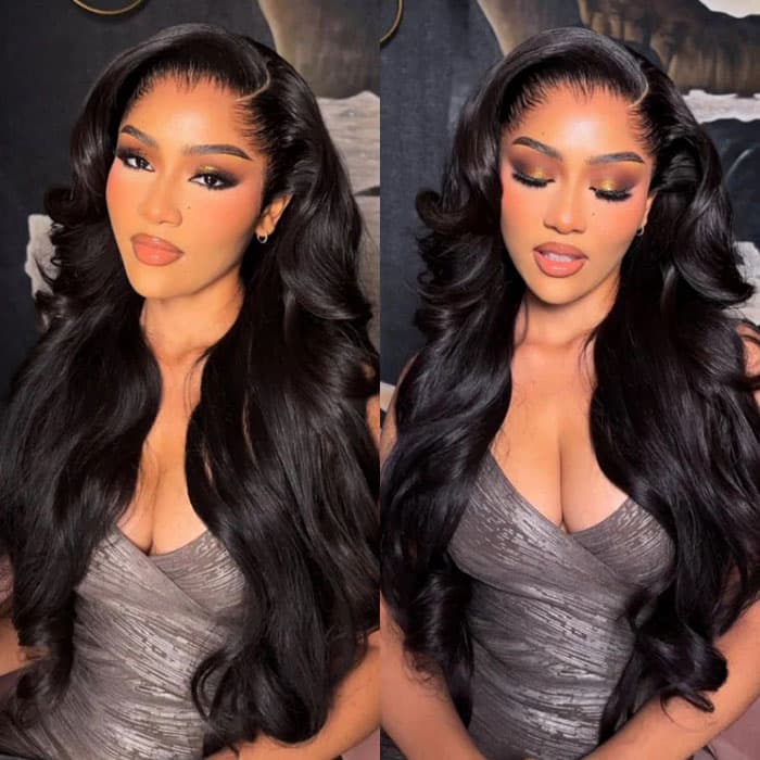 Lagos Hairline Body Wave Glueless Human Hair Wigs Widows Peak 13x4/13x6 HD Lace Front Wig