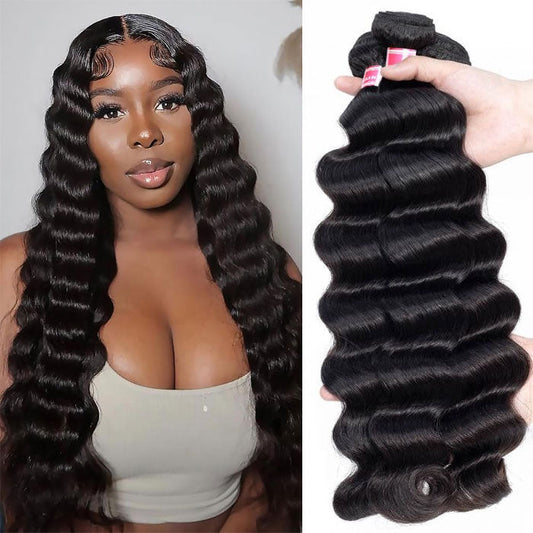 Loose Deep Wave Virgin Human Hair Weft 3 Bundles 100% Unprocessed Virgin Human Hair Extension