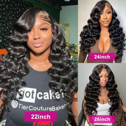 Loose Wave Human Hair 3 Bundles With 4x4 Lace Closure Human Hair Weft