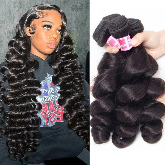 Loose Wave Virgin Human Hair 3 Bundles 100% Unprocessed Virgin Human Hair Extension