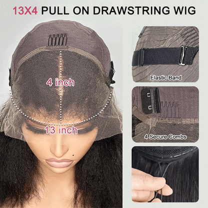 Type 4C Edges Hairline Wigs Curly Baby Hair 13X4 HD Lace Front Human Hair Wigs Straight Hair Wigs