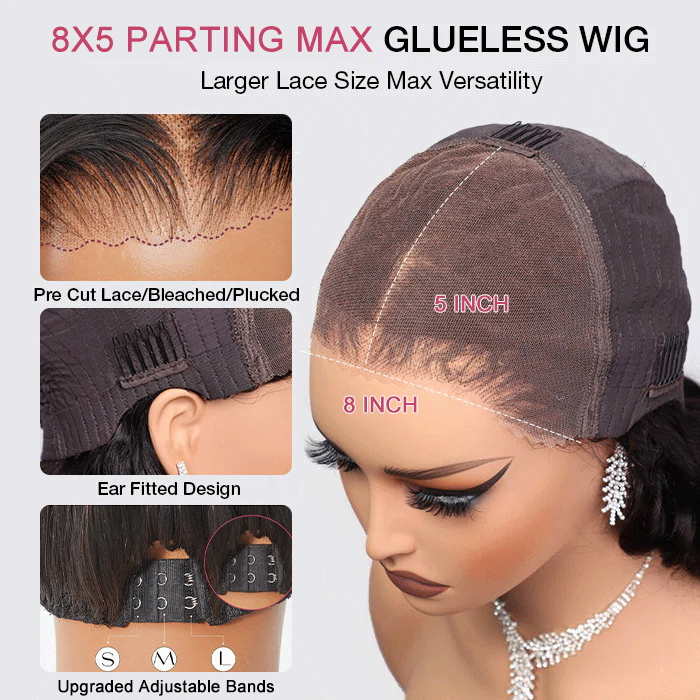 Type 4C Edges Hairline Wigs Curly Baby Hair 13X4 HD Lace Front Human Hair Wigs Straight Hair Wigs