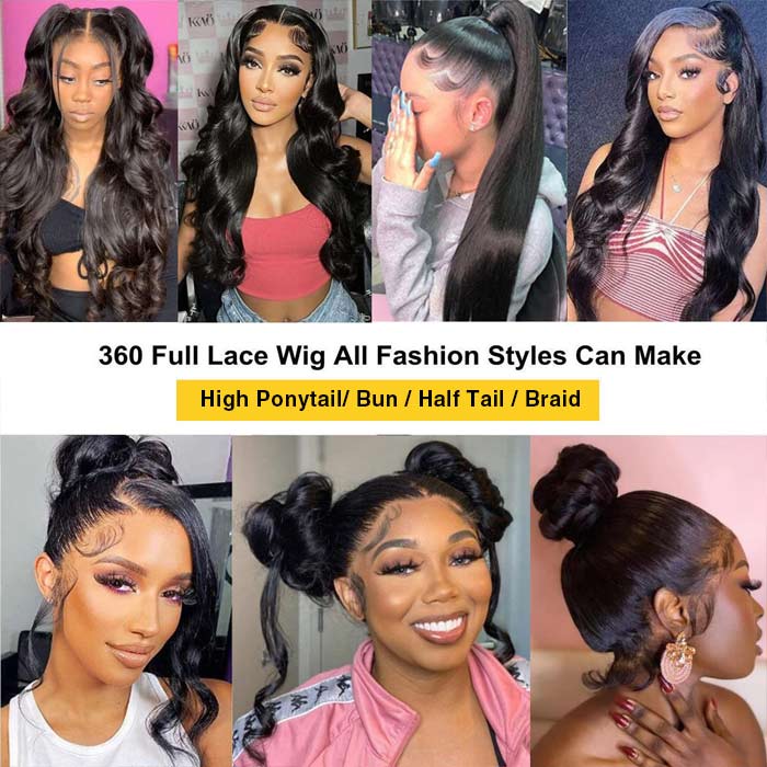 Put On & Go Upgraded Hidden Strap Snug Fit 360 Lace Frontal Wig Glueless Human Hair Wigs Special Offer