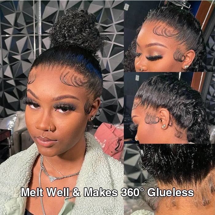 Put On & Go Upgraded Hidden Strap Snug Fit 360 Lace Frontal Wig Glueless Human Hair Wigs Special Offer