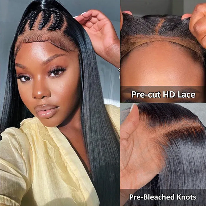 Put On & Go Upgraded Hidden Strap Snug Fit 360 Lace Frontal Wig Glueless Human Hair Wigs Special Offer