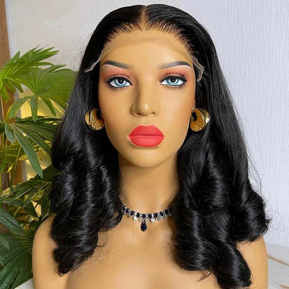 Romance Curl 3D Body Wave Skinlike Pre Cut HD Lace Front Wig Pre Bleached Knots Glueless Wig